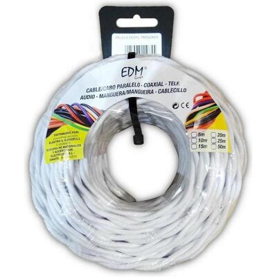 EDM Weiß 2x2,5mm Kabel - 5m - Elektrischer Draht EDM Weiß 2x2,5mm Kabel - 5m - Elektrischer Draht