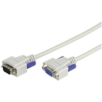 Vivanco VGA <-> VGA Verlängerung, 1,8m (1.80 m), Videokabel, Grau Vivanco VGA <-> VGA Verlängerung, 1,8m (1.80 m), Videokabel, Grau