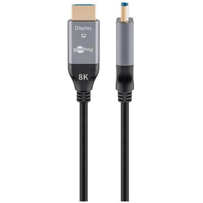 Goobay 76278 Aktiv Optisches HDMI Kabel AOC 8K (50 m), Videokabel, Schwarz Goobay 76278 Aktiv Optisches HDMI Kabel AOC 8K (50 m), Videokabel, Schwarz