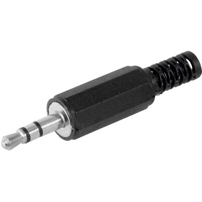 Delock Klinkenstecker Stereo mit Knickschutz, Audio Stecker, Schwarz Delock Klinkenstecker Stereo mit Knickschutz, Audio Stecker, Schwarz