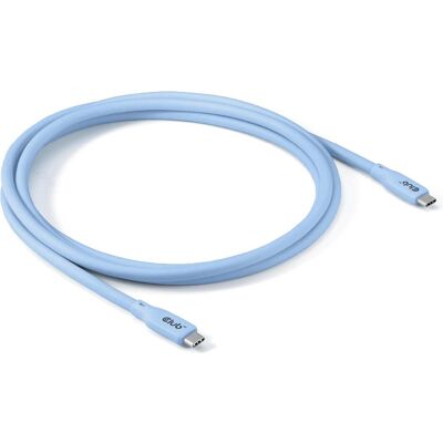 Club 3D Club3D Lifestyle USB-C Kabel PD 240W,20Gbps 2m blau St/St retail (2 m, USB 4, 240 W), USB Kabel Club 3D Club3D Lifestyle USB-C Kabel PD 240W,20Gbps 2m blau St/St retail (2 m, USB 4, 240 W), USB Kabel