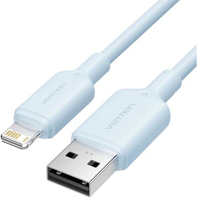 Vention USB 2.0 Type-A Male to Lightning Male 2.4A Cable 1M Blue PVC Type (1 m, USB 2.0, 12 W), USB Kabel Vention USB 2.0 Type-A Male to Lightning Male 2.4A Cable 1M Blue PVC Type (1 m, USB 2.0, 12 W), USB Kabel