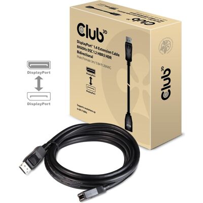 Club 3D DisplayPort — DisplayPort (3 m), Videokabel, Schwarz Club 3D DisplayPort — DisplayPort (3 m), Videokabel, Schwarz