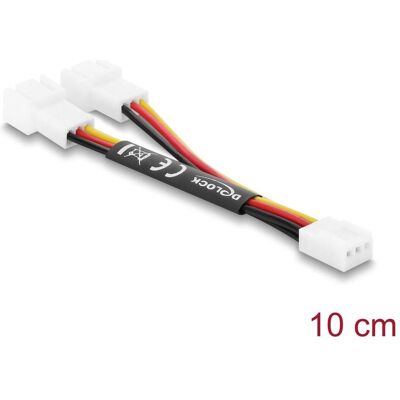 Delock Y-Lüfterkabel 1 x 3-Pin-Buchse auf 2 x 3-Pin-Stecker 1 (10 cm), Interne Kabel (PC) Delock Y-Lüfterkabel 1 x 3-Pin-Buchse auf 2 x 3-Pin-Stecker 1 (10 cm), Interne Kabel (PC)