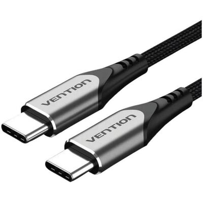 Vention USB 2.0 Kabel Typ C, schwarz silber - 2m (2 m, USB 2.0, 100 W), USB Kabel Vention USB 2.0 Kabel Typ C, schwarz silber - 2m (2 m, USB 2.0, 100 W), USB Kabel