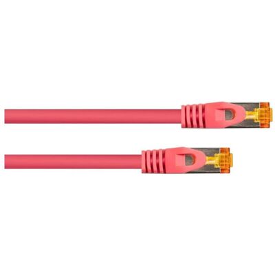 Kabelmeister Cat 7 RJ45 Patchkabel 50m TPE magenta – hochwertiges LAN Kabel (S/FTP, CAT7, 50 m), Netzwerkkabel Kabelmeister Cat 7 RJ45 Patchkabel 50m TPE magenta – hochwertiges LAN Kabel (S/FTP, CAT7, 50 m), Netzwerkkabel