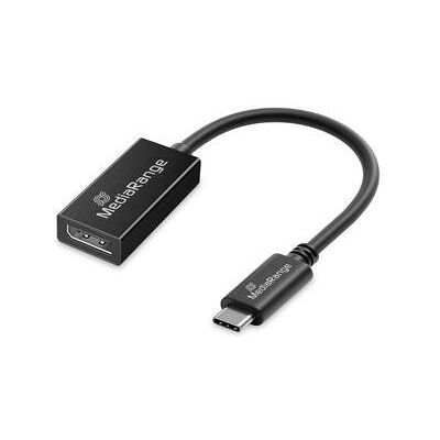 MediaRange USB Type-C zu DisplayPort Audio und Video Konverter, 20cm, Schwarz, Video Converter MediaRange USB Type-C zu DisplayPort Audio und Video Konverter, 20cm, Schwarz, Video Converter