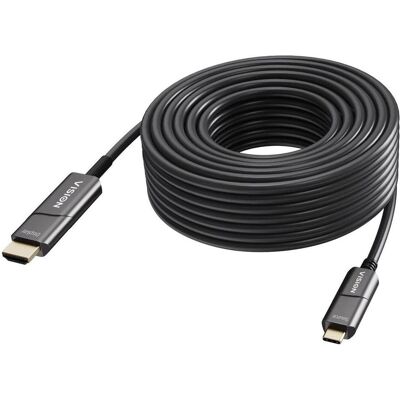 Vision USB-C to HDMI Cable (50 m), Videokabel, Schwarz Vision USB-C to HDMI Cable (50 m), Videokabel, Schwarz