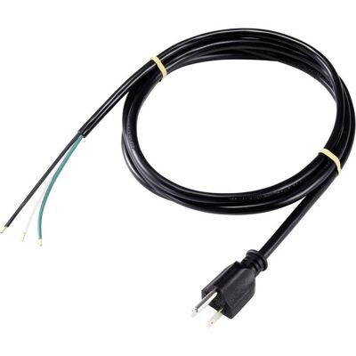 Sygonix Sy-5043454 Stromkabel - 2 m, US-Stecker, Gerades Design Sygonix Sy-5043454 Stromkabel - 2 m, US-Stecker, Gerades Design