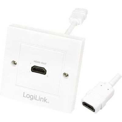 LogiLink AV HDMI-Adapter – HDMI-Baltas (AH0014) (0.18 m), Videokabel, Weiss LogiLink AV HDMI-Adapter – HDMI-Baltas (AH0014) (0.18 m), Videokabel, Weiss