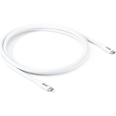 Club 3D Club3D Lifestyle USB-C Kabel PD 240W,20Gbps 2m weiss St/St retail (2 m, USB 4, 240 W), USB Kabel Club 3D Club3D Lifestyle USB-C Kabel PD 240W,20Gbps 2m weiss St/St retail (2 m, USB 4, 240 W), USB Kabel