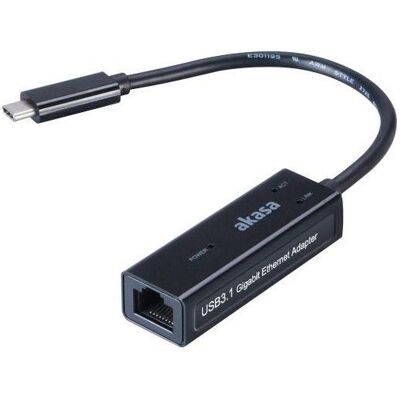 Akasa Netzwerkadapter (USB-C, RJ45 (1x)), Netzwerkadapter, Schwarz Akasa Netzwerkadapter (USB-C, RJ45 (1x)), Netzwerkadapter, Schwarz