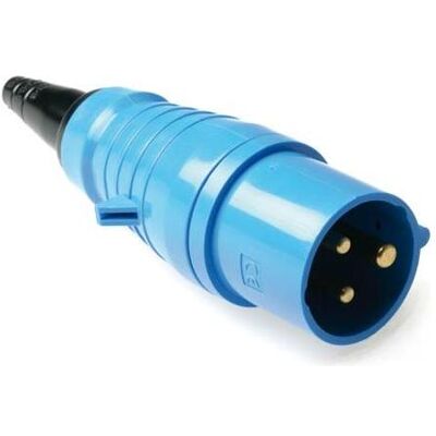 Intronics Netzstecker + Netzkupplung, 3 pole CEE Power Connector 16A 230V in Blue (CEE 16/3) Intronics Netzstecker + Netzkupplung, 3 pole CEE Power Connector 16A 230V in Blue (CEE 16/3)