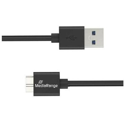 MediaRange USB-A auf Micro-B USB 3.0 Daten- und Ladekabel, USB 3.0, 5 Gbps, 5W max., 1.8m, Schwarz (1.80 m, USB 3.2 Gen 1, 5 W), USB Kabel MediaRange USB-A auf Micro-B USB 3.0 Daten- und Ladekabel, USB 3.0, 5 Gbps, 5W max., 1.8m, Schwarz (1.80 m, USB 3.2 Gen 1, 5 W), USB Kabel