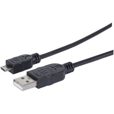 Manhattan Hi-Speed USB Micro-B Anschlusskabel (1 m, USB 2.0), USB Kabel Manhattan Hi-Speed USB Micro-B Anschlusskabel (1 m, USB 2.0), USB Kabel