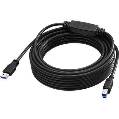Vision „10 m langes schwarzes USB-3.0-Verlängerungskabel“ (10 m, USB 3.2 Gen 1), USB Kabel Vision „10 m langes schwarzes USB-3.0-Verlängerungskabel“ (10 m, USB 3.2 Gen 1), USB Kabel
