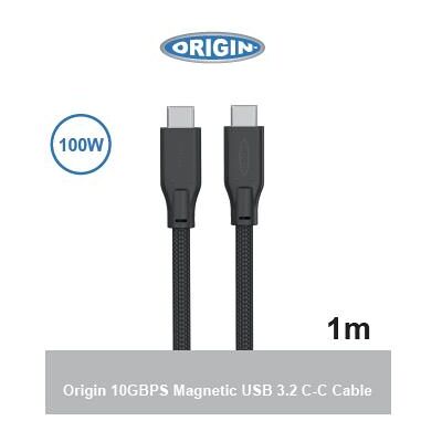 Origin Storage OS-USBCC-10G-1M (1 m, USB 3.2 Gen 2, 100 W), USB Kabel Origin Storage OS-USBCC-10G-1M (1 m, USB 3.2 Gen 2, 100 W), USB Kabel