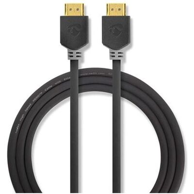 Nedis High Speed??HDMI T Kabel mit Ethernet HDMIT Stecker HDMIT Stecker 4K@60Hz ARC 18 Gbps 5.00 m (5 m), Videokabel, Grau Nedis High Speed??HDMI T Kabel mit Ethernet HDMIT Stecker HDMIT Stecker 4K@60Hz ARC 18 Gbps 5.00 m (5 m), Videokabel, Grau