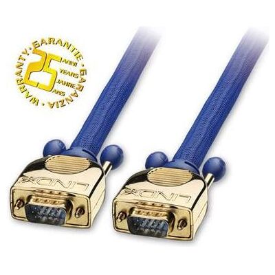Lindy Premium Gold VGA-Anschlusskabel HD15, 50m (50 m), Videokabel, Blau Lindy Premium Gold VGA-Anschlusskabel HD15, 50m (50 m), Videokabel, Blau