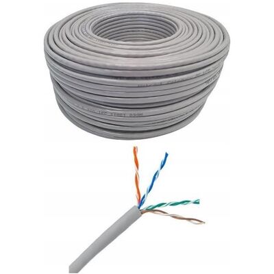 Netrack Kabel sieciowy skrętka LAN cat 5e UTP, szary, 100m, CCA (UTP, CAT5e, 100 m), Netzwerkkabel Netrack Kabel sieciowy skrętka LAN cat 5e UTP, szary, 100m, CCA (UTP, CAT5e, 100 m), Netzwerkkabel