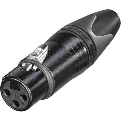 Neutrik XLR 3p. Connector Female, Audio Stecker, Schwarz Neutrik XLR 3p. Connector Female, Audio Stecker, Schwarz