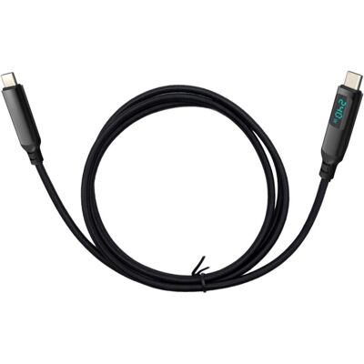 i-tec Thunderbolt 4/USB4 Class Pro Cable 240W with LCD 40 Gbps 150 cm (1.50 m, Thunderbolt 4, USB 4, 240 W), USB Kabel i-tec Thunderbolt 4/USB4 Class Pro Cable 240W with LCD 40 Gbps 150 cm (1.50 m, Thunderbolt 4, USB 4, 240 W), USB Kabel