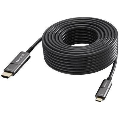 Vision USB-C to HDMI Cable (50 m), Videokabel, Schwarz Vision USB-C to HDMI Cable (50 m), Videokabel, Schwarz