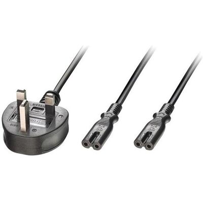 Lindy Netz-Splitter (2.50 m), Stromkabel, Schwarz Lindy Netz-Splitter (2.50 m), Stromkabel, Schwarz