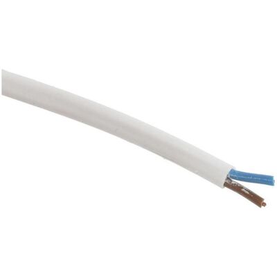 RS PRO, Kabelleitung, H03VVH2-F 2192Y 2 Core 0.5mm White Cable (100 m) RS PRO, Kabelleitung, H03VVH2-F 2192Y 2 Core 0.5mm White Cable (100 m)
