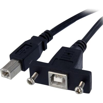 StarTech 30 cm USB B auf B Kabel zur Slotbelch Montage – Buchse/Stecker (0.30 m, USB 2.0), USB Kabel StarTech 30 cm USB B auf B Kabel zur Slotbelch Montage – Buchse/Stecker (0.30 m, USB 2.0), USB Kabel