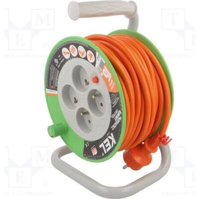 KEL, Kabelrolle, Verlängerungskabel H05VV-F 3G1,5mm2 15m PVC orange Trommel KEL, Kabelrolle, Verlängerungskabel H05VV-F 3G1,5mm2 15m PVC orange Trommel