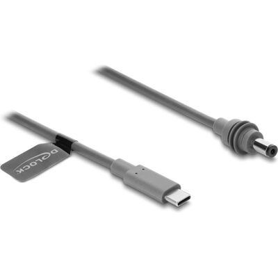Delock USB Type-C Stecker zu DC 5,5 x 2,1 mm Kabel kompatibel mit Starlink Mini, 3 m grau (91821) (3 m), Stromkabel, Grau Delock USB Type-C Stecker zu DC 5,5 x 2,1 mm Kabel kompatibel mit Starlink Mini, 3 m grau (91821) (3 m), Stromkabel, Grau