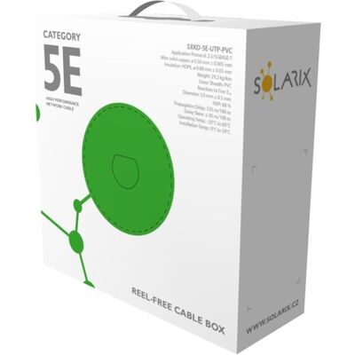 Solarix InstalaÄnà kabel CAT5E UTP PVC /box (UTP, CAT5e, 100 m), Netzwerkkabel Solarix InstalaÄnà kabel CAT5E UTP PVC /box (UTP, CAT5e, 100 m), Netzwerkkabel