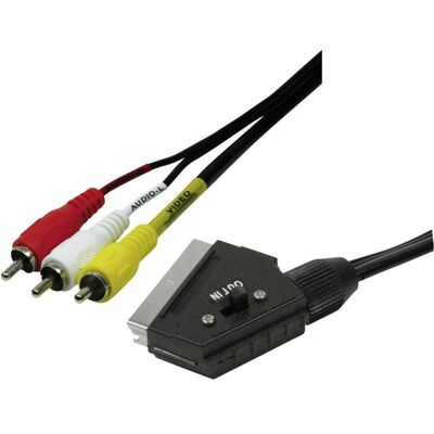 LogiLink Scart — Composite Video (2 m, Cinch Kabel), Audiokabel LogiLink Scart — Composite Video (2 m, Cinch Kabel), Audiokabel