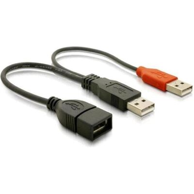 Delock Y-Kabel 2 x USB 2.0 Typ-A zu 1 x USB 2.0 Typ-A (0.22 m, USB 2.0), USB Kabel Delock Y-Kabel 2 x USB 2.0 Typ-A zu 1 x USB 2.0 Typ-A (0.22 m, USB 2.0), USB Kabel