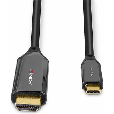 Lindy 1m USB Typ C an HDMI 8K60 Adapterkabel Zum Anschluss eines 8K HDMI Displays an den USB Port Typ C (1 m), Videokabel, Schwarz Lindy 1m USB Typ C an HDMI 8K60 Adapterkabel Zum Anschluss eines 8K HDMI Displays an den USB Port Typ C (1 m), Videokabel, Schwarz