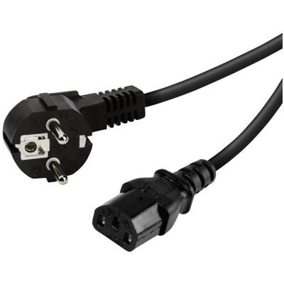Vivanco Netzanschluss-Kabel 3-poliges IEC-Kabel. IEC-Stecker Schwarz (1.80 m), Stromkabel, Schwarz Vivanco Netzanschluss-Kabel 3-poliges IEC-Kabel. IEC-Stecker Schwarz (1.80 m), Stromkabel, Schwarz