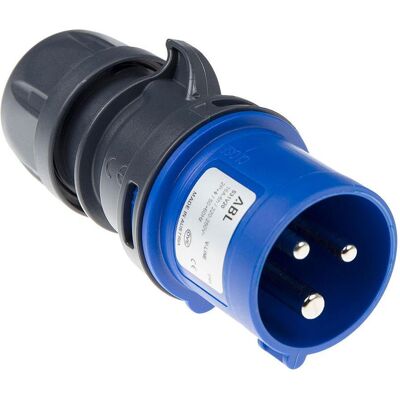 Intronics Netzstecker + Netzkupplung, 3 pole CEE Power Connector 16A 230V in Blue (CEE 16/3) Intronics Netzstecker + Netzkupplung, 3 pole CEE Power Connector 16A 230V in Blue (CEE 16/3)