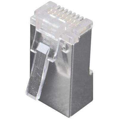 Solarix -Stecker RJ45 CAT5E STP für Kabel - 1 Stück / geschirmt / nicht gefaltet, Zubehör Netzwerk Solarix -Stecker RJ45 CAT5E STP für Kabel - 1 Stück / geschirmt / nicht gefaltet, Zubehör Netzwerk