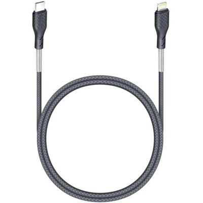 Forcell Cable F-ENERGY Carbon CB-01C cable Type C to Lightning PD 3A 27W CB-01C 1 m black (1 m, 27 W), USB Kabel Forcell Cable F-ENERGY Carbon CB-01C cable Type C to Lightning PD 3A 27W CB-01C 1 m black (1 m, 27 W), USB Kabel