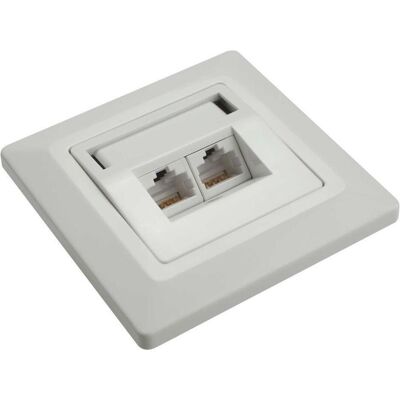 Solarix Buchse 2 x CAT5e STP RJ45 Einbau weiss (STP, CAT5e), Netzwerkkabel Solarix Buchse 2 x CAT5e STP RJ45 Einbau weiss (STP, CAT5e), Netzwerkkabel