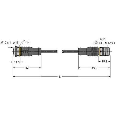 Turck Aktuator- (5 m), Stromkabel, Blau Turck Aktuator- (5 m), Stromkabel, Blau