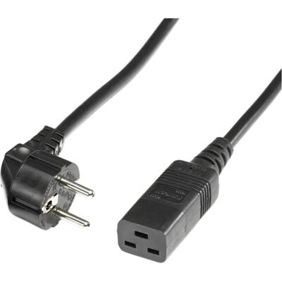 Bachmann, Verlängerungskabel, Verlängerung H05VV-F 3G1,5mm² sw, 0,5m, CEE7/7 / C19 (0.50 m, CEE 7/7, IEC 60906-1) Bachmann, Verlängerungskabel, Verlängerung H05VV-F 3G1,5mm² sw, 0,5m, CEE7/7 / C19 (0.50 m, CEE 7/7, IEC 60906-1)