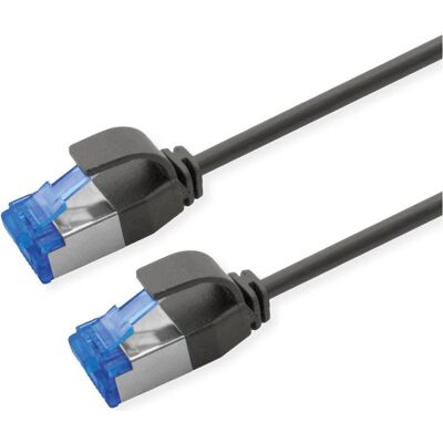 Roline S/FTP P-Kabel Kat.6A, schw., 1.0m PoE, Slim, LSOH (S/FTP, CAT6a, 1 m), Netzwerkkabel Roline S/FTP P-Kabel Kat.6A, schw., 1.0m PoE, Slim, LSOH (S/FTP, CAT6a, 1 m), Netzwerkkabel