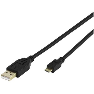 Vivanco Hochwertiges USB 2.0-zertifiziertes Verbindungskabel, 1 m - Schwarz (1 m, USB 2.0), USB Kabel Vivanco Hochwertiges USB 2.0-zertifiziertes Verbindungskabel, 1 m - Schwarz (1 m, USB 2.0), USB Kabel