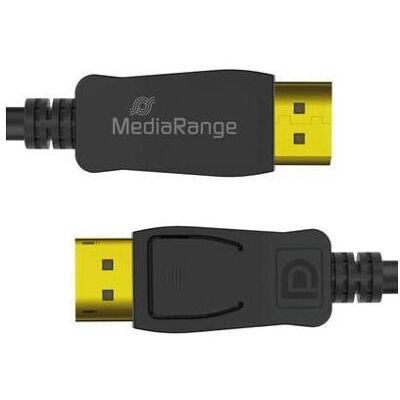 MediaRange DisplayPort Kabel, Ver. 2.1, 40 Gbps, 2.0m, sw (2 m), Videokabel, Schwarz MediaRange DisplayPort Kabel, Ver. 2.1, 40 Gbps, 2.0m, sw (2 m), Videokabel, Schwarz