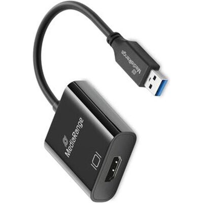 MediaRange USB-A zu HDMI Audio und Video Konverter, 20cm, schwarz, Video Converter MediaRange USB-A zu HDMI Audio und Video Konverter, 20cm, schwarz, Video Converter