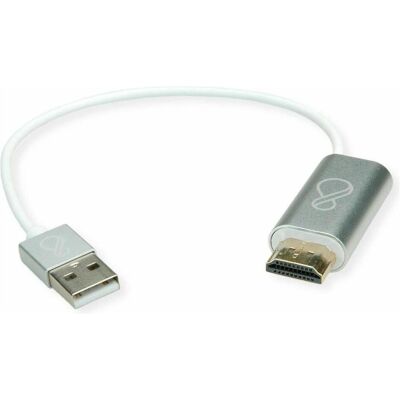 Bachmann Ochno Adapter HDMI zu USB-C und USB-A - Adapter - Digital/Daten (HDMI), Video Adapter, Silber, Weiss Bachmann Ochno Adapter HDMI zu USB-C und USB-A - Adapter - Digital/Daten (HDMI), Video Adapter, Silber, Weiss