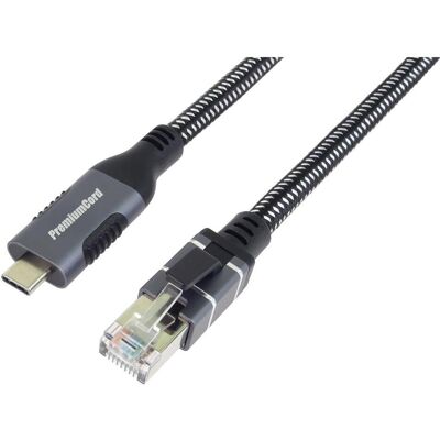 PremiumCord USB-C auf LAN RJ45 Ethernet Kabel 3m PremiumCord USB-C auf LAN RJ45 Ethernet Kabel 3m