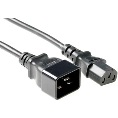 ACT Powercord C13 - C20 black 1 m (1 m), Stromkabel, Schwarz ACT Powercord C13 - C20 black 1 m (1 m), Stromkabel, Schwarz